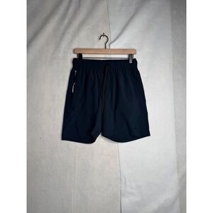 LEG3ND Mens Athletic Shorts Navy Blue Zipper Pocket Large FA56537 Training Gym
